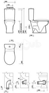 Twyfords Wc Seats -  Galerie Seat And Cover Ss Top Fix Hinge Gn7865wh