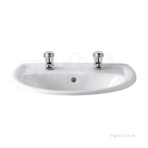 Twyford Mid Market Ware -  Galerie Countertop 500x430 2 Tap Gn4522wh