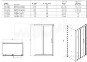 Twyford Geo6 and Hydr8 Enclosures -  Geo6 Sliding Door 1000mm Left Hand Or Right Hand G66503cp