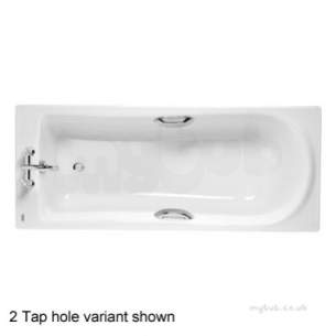 Twyford Grace Sanitaryware -  Grace Bath 1700x700 No Tap Inc Grips Gc8520wh