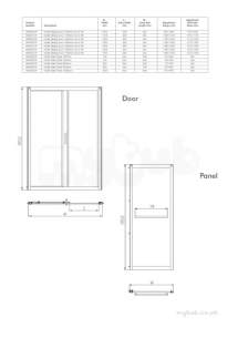 Twyford Geo6 and Hydr8 Enclosures -  Hydr8 Sliding Door 1000mm Left Hand Or Right Hand H86500cp