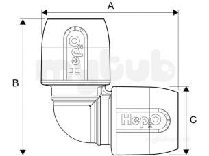Hep2O Underfloor Heating Pipe and Fittings -  Hep2o Hd5 90d Elbow 15 Hd5/15w