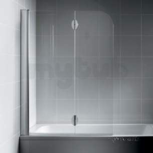 Bliss Shower Enclosures -  Armitage Shanks Bliss L9198 Right Hand Hngd Bathscreen Clr/p Slv