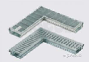 Harmer Roof Outlets -  Channel Drain 90 Deg Ang Grid Grate Galv Md40g/90g