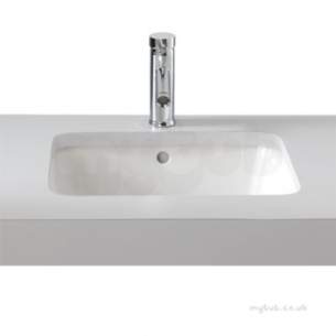 Twyford Moda Sanitaryware -  Moda 460x410 Under Countertop Vanity Basin No Tap Md4510wh