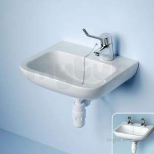 Armitage Shanks Commercial Sanitaryware -  Armitage Shanks Portman 21 Basin 40cm White Nof Nchn 2th