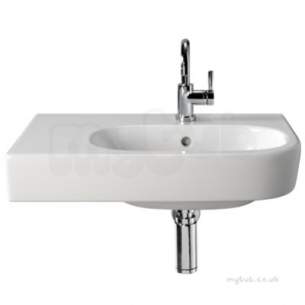 Twyford Quinta Sanitaryware -  Quinta Offset Washbasin 800x500 Left Hand Shelf 1 Tap Qt4441wh