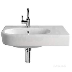 Twyford Quinta Sanitaryware -  Quinta Offset Washbasin 800x500 Right Hand Shelf 1 Tap Qt4041wh