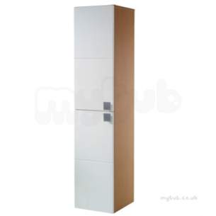 Twyford Galerie Plan Furniture -  Refresh Square Tall Cabinet White Gloss Rs0700wh