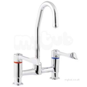 Twyfords Commercial Brassware -  Sola Hospital Ftg Dual Flow 1/2 Deck Mounted Sf1077cp