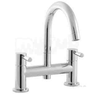 Twyfords Commercial Brassware -  Siron 2 Tap Deck Mounted Bath Filler Sn5255cp