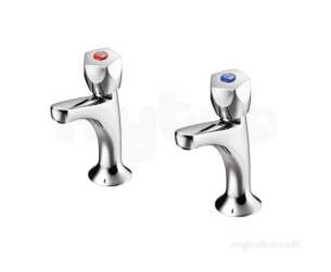 Swan Brassware -  Swan Sink Pillar H/neck Chrome Plated 0.5 Inch