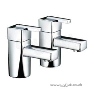 Bristan Brassware -  Bristan Qube Bath Taps Pair Chrome Plated Qu 3/4 C