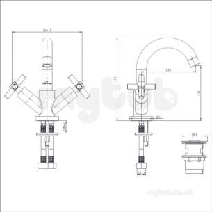 Bristan Decade Basin Mixer And Waste Cp