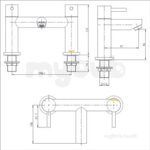 Bristan Brassware -  Bristan Blitz Bath Filler Chrome Plated Btz Bf C