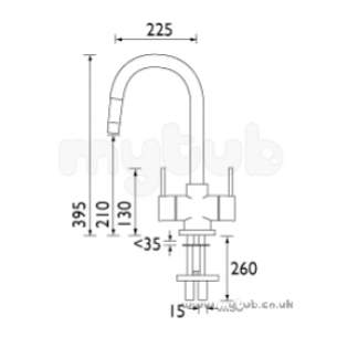 Bristan Brassware -  Beeline Mono S/mixer And Pull Out Spray Cp