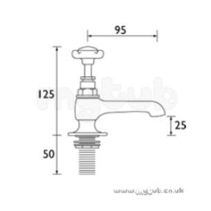 Bristan Brassware -  Bristan 1901 Basin Taps Pair Gp N 1/2 G