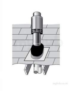 Grant Oil Boiler Flues and Accessories -  Grant Flashing 90-200 Vert Flue Pitched Vtmf90/200