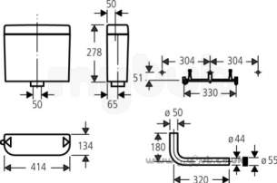 Grohe Commercial Products -  Grohe Dal Adagio 37762 6ltr Concealed Cistern Wh 37762sh0