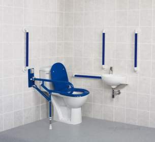 Akw Level Access Showering -  Akw Close Coupled Standard Doc M Pk Blue