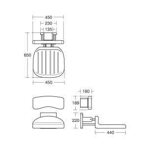 Armitage Shanks Commercial Sanitaryware -  Armitage Shanks S6632 Folding Shower Seat Grey