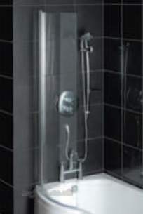 Eastbrook Showers -  36.1022 Curved Glass Shower Screen Ch