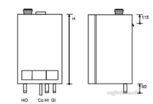 Clyde Cg Gas Wall Hung Boilers -  Clyde Cgf8h 80/125 Horizontal Flue Kit
