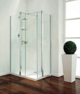 Coram Walk In and Accessories -  Coram Gl Pillar Shower End Panel 700mm Chrome/satin