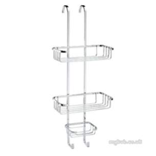 Croydex Bathroom Accessories -  Stainless Steel Hook Over 3 Tier Basket