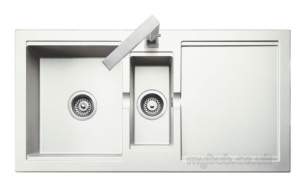 Rangemaster Sinks -  Cubix Cx9852 985x508mm 1.5b Sink White