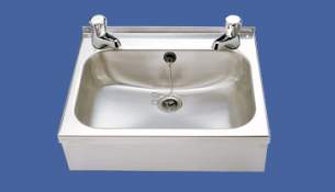 Sissons Stainless Steel Products -  D20162n 385x330mm Wall Basin And Supprt Ss