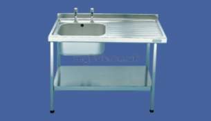 Sissons Stainless Steel Products -  E20603r 1200 X 600 Sbdd Right Hand Mini Cat Sink Ss