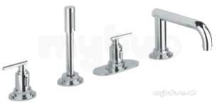 Grohe Shower Valves -  Atrio Jota 4-h Bath Thm Trim 19142000