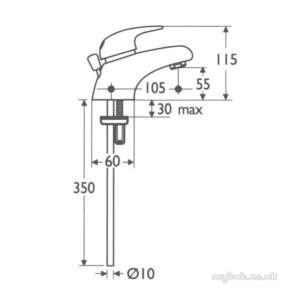 Ideal Standard Brassware -  Ideal Standard Domi-solo A7600 Mono Basin Mixer Puw Chrome Plated Special