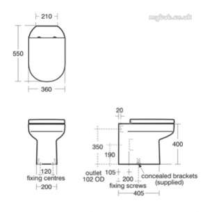 Ideal Standard Playa Sanitaryware -  Ideal Standard Playa J4683 Universal Btw Pan White