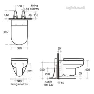 Ideal Standard Playa Sanitaryware -  Ideal Standard Playa J4930 Soft Close Seat White