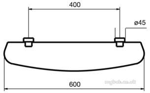 Ideal Standard Jado Accessories -  Ideal Standard Haven L4036 Glass Shelf And Support Cp