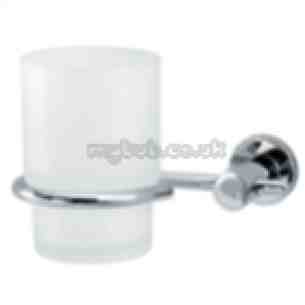 Triton Metlex Bathroom Accessories -  Thames Ath005cp Glass Tumbler And Holder