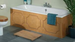 Tavistock Bath Panels -  Milton O313 1700mm Front Panel White