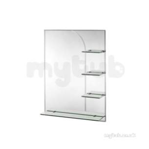 Croydex Mirrors and Cabinets -  Bampton Rectangular Mirror With Shelves