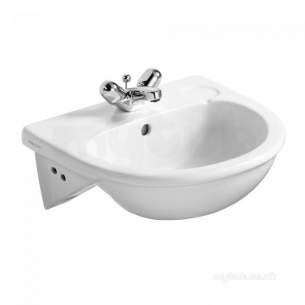 Armitage Shanks S246201 White Sandringham Wash Basin Two Tap Hole 500mm