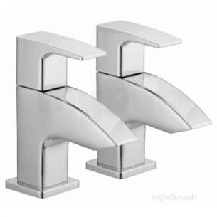 Bristan Brassware -  Bristan Cv 1/2 C Chrome Curvare Pair Of Basin Taps