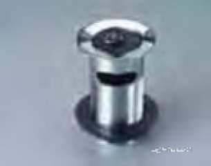 Waste Fittings and Accessories -  Cme Wbs22cp Chrome 32 Mm Slotted Basin Waste With Poly Plug