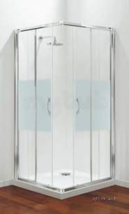 Coram Premier Shower Packs -  Coram Pack10 Chrome Premier 760mm Corner Entry Shower Enclosure Pack With Modesty Panels