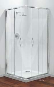 Coram Premier Shower Packs -  Coram Pack18 Chrome Premier 900mm Corner Entry Shower Enclosure Pack With Clear Glass