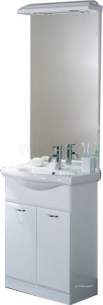 Flabeg Cabinets And Mirrors -  Hib 993.205511 White Denia 550mm Back To Wall Vanity Base Unit With Two Doors