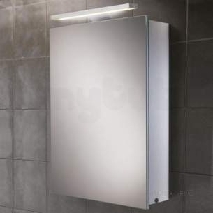 Hib Lighting Cabinets and Mirrors -  Orbital Steam Free Bathroom Double Sided Mirrored Bathroom Cabinet Glass Shelves