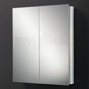 Hib Lighting Cabinets and Mirrors -  Hib 42500 Aluminium Quantum 500x700mm Single Door Wc Cabinet Mirror Door