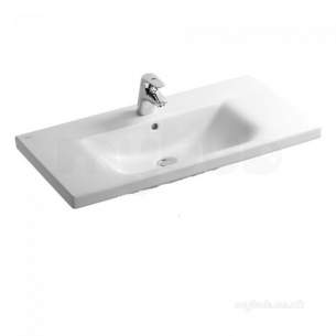 Ideal Standard Concept -  Ideal Standard E815501 White Concept Wash Basins One Central Tap Hole 850mm