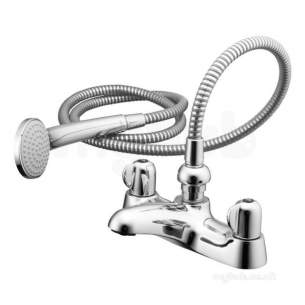 Armitage Shanks Domestic Brassware -  Ideal Standard B9857aa Chrome Elements Brass Bath Shower Mixer Double Knob Handle